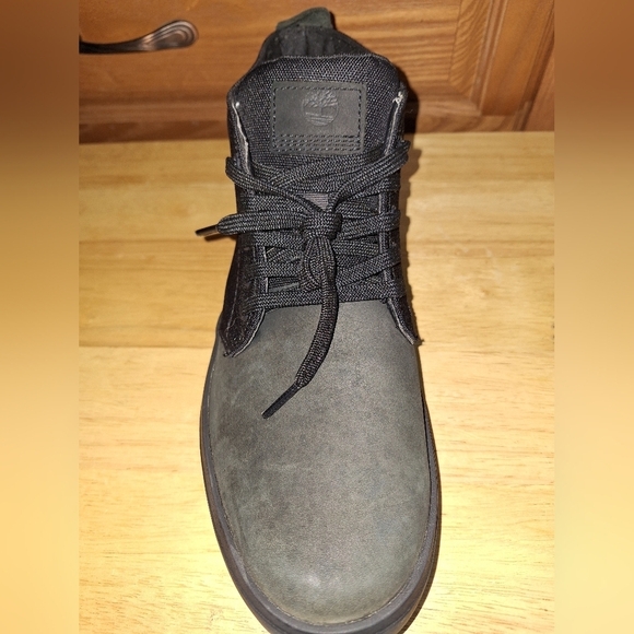 Timberland black leather Davis Square Chukka Boots in men's size 12. Pre-loved - Picture 8 of 13